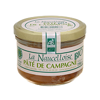 Glass jar of Organic farmhouse pâté 180 gr